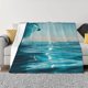 thumbnail image 1 of Fotbe Turquoise Ocean Reflection Manta de Franela con Estampado, Manta Ultrasuave para Cama, Sofá, Auto, Hipoalergénica y Antibolitas-50"x40", 1 of 6