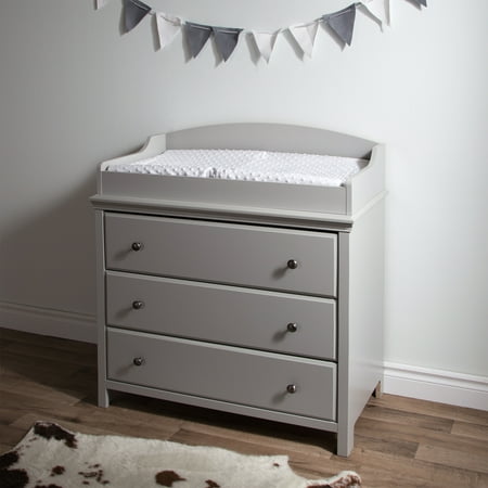 UPC: 0066311061932 | South Shore Furniture South Shore Cotton Candy Changing Table with Drawers Soft Gray