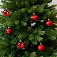 thumbnail image 4 of Behome 36 Pack Christmas Ball Ornaments, 6 Styles Xmas Ball with Hanging Loop, Red Xmas Ball Set for Xmas Tree, Holiday Party, 4 of 6