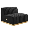 thumbnail image 6 of Modway Conjure 4-Piece Velvet and Stainless Steel Sofa in Gold/Black, 6 of 10