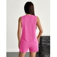 thumbnail image 5 of Ekouaer Two Piece Summer Outfits 2 Piece Sets Cruise Lounge Set Sleeveless Tank & Shorts Pajama Set with Pockets, 5 of 6