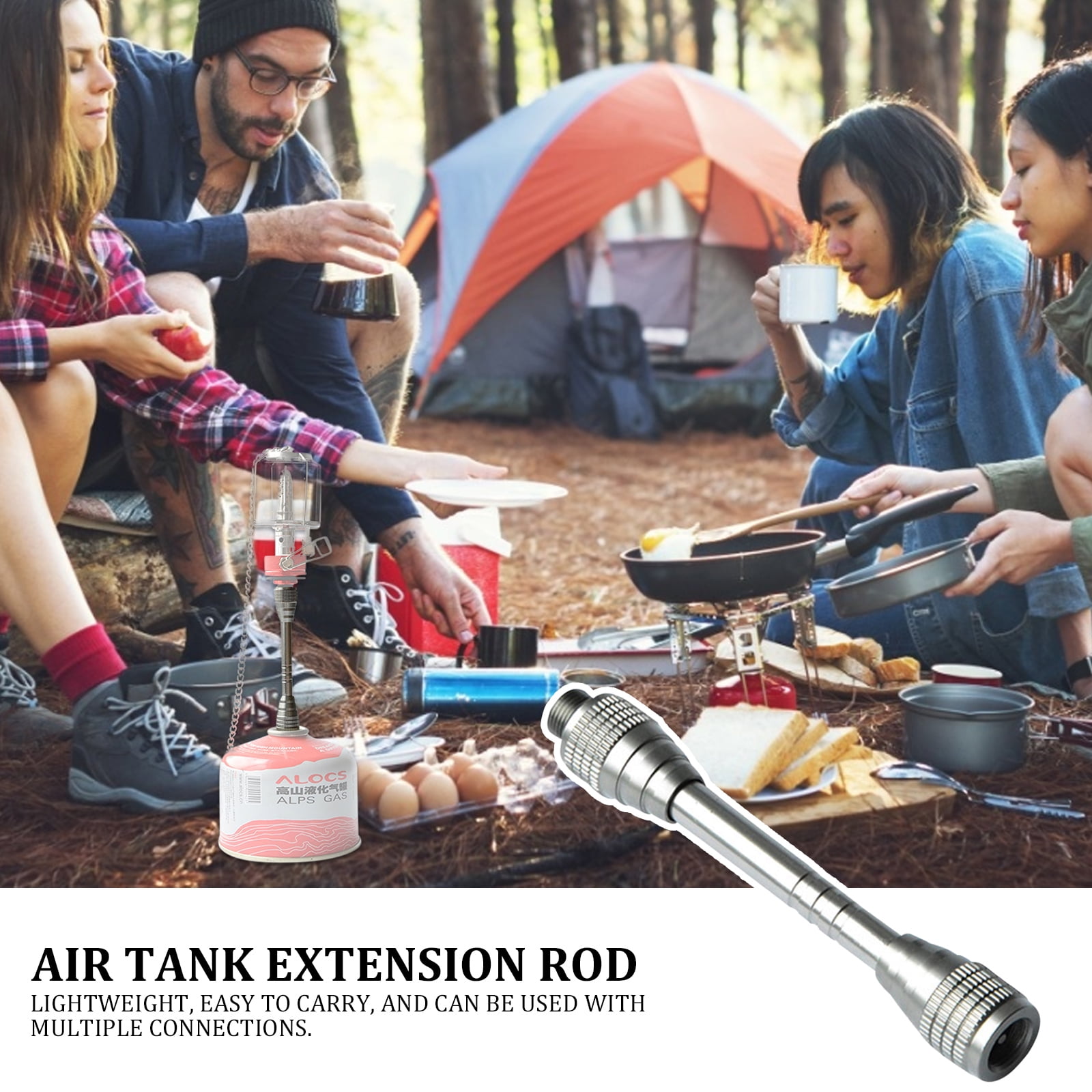 Camping Gas Rod Extender Lamp Extension Pole Blow Torch Outdoor Portable ✨ 