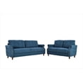 thumbnail image 2 of Uspridefurniture Matsuko 2Pcs Living Room Set, Loveseat and Sofa, Ocean Blue, 2 of 6
