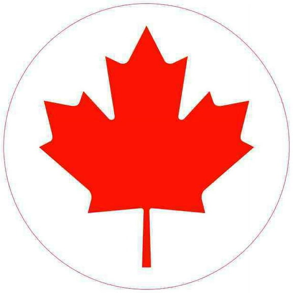 4x4 Round Canada Flag Sticker Vinyl Vehicle Decal Travel Hobby Stickers