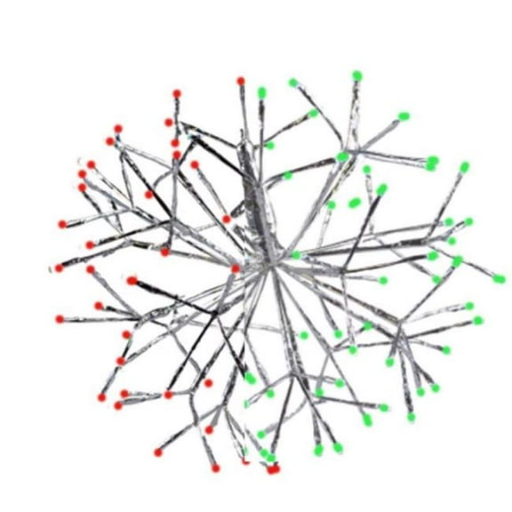 Celebrations LED Green/Red Shimmering Sphere 12 in. Hanging Decor