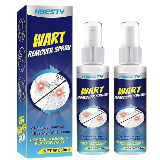 2 piezas de spray para eliminar verrugas, tratamiento para verrugas, líquido removedor indoloro de verrugas en la piel, 30 ml