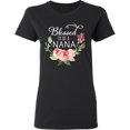 thumbnail image 3 of Inktastic Blessed to Be a Nana with Flowers Women's T-Shirt, 3 of 5
