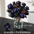 thumbnail image 3 of Set de construcción HOGOKIDS, ramo de flores con 15 rosas negras, 330 unidades, 3 of 9