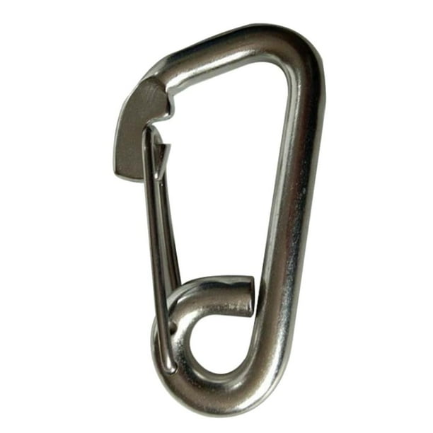 1 pieza Ganchos Clips de Resorte Acero Inoxidable para de 6mm a 12mm - Plata, 12 x 120 mm Macarena Gancho de resorte Broche de gancho Clip de barco
