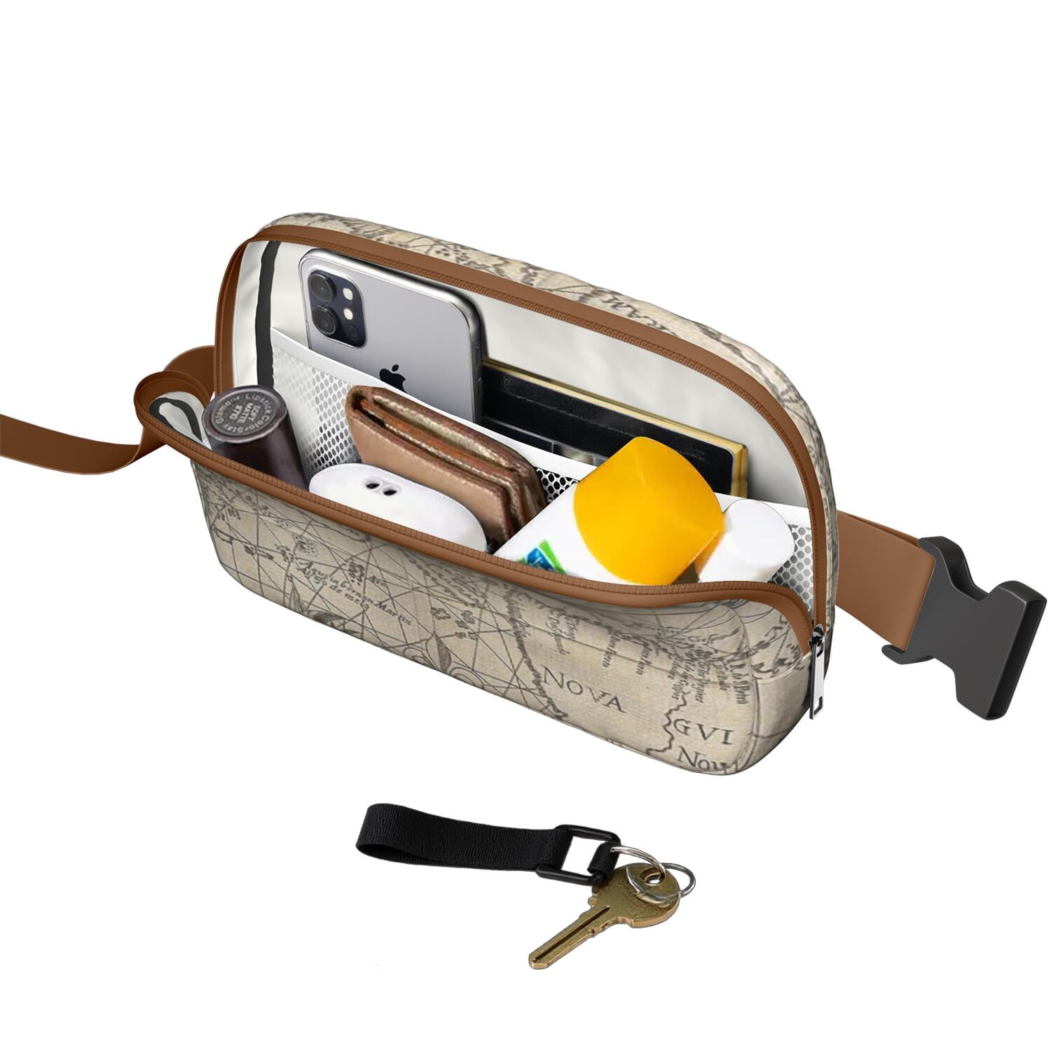 Adventure Awaits Fanny Pack – Vintage Travel Belt Bag for Women Who Love Exploring, Journeying & Vacations