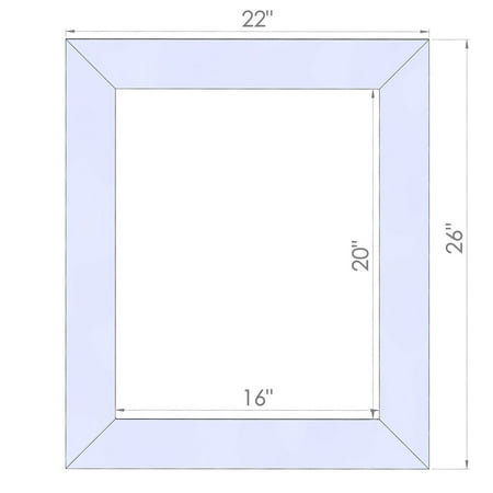 TRINITY - DRAKESTONE | 22x26 Barnwood Mirror | White Wash - White Wash