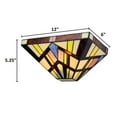 thumbnail image 5 of Radiance Goods Mission Tiffany-Style Blackish Bronze 1 Light Wall Sconce 12" Wide, 5 of 5