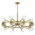 thumbnail image 3 of Warm Brass 16 Light Chandelier from the Bennington Collection, 3 of 5