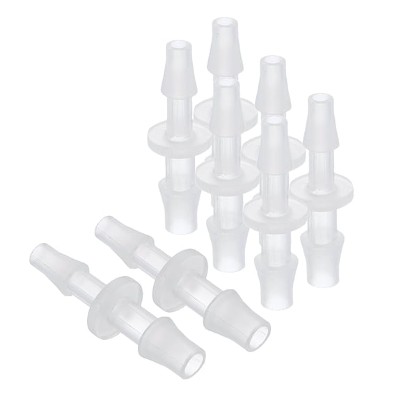 Uxcell 8pcs 3/16" to 1/4" Plastic Hose Barb Fitting Splicer for Garden Water Fuel Line