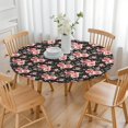 thumbnail image 3 of Round Picnic Table Cloth 100% Waterproof & Oil Proof, Elastic Fitted Table Cover for 45"-52" Round Tables, for Dining, Camping, Outdoor, 3 of 7