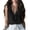 Black, variant on UDAUDU Womens Crop Tank Tops Sleeveless Ruffle Hem V Neck Shirts Casual Going Out Beach Vacation Blouses Light Brown S