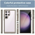 thumbnail image 2 of Clear Case for Samsung Galaxy S25 Ultra,Shockproof Hybrid Soft TPU Bumper Acrylic Non Yellowing Anti-Scratch Hard Acrylic Back Transparent Slim Phone Case Cover for Samsung Galaxy S25 Ultra,Gray, 2 of 8