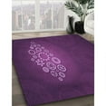 thumbnail image 3 of Ahgly Company Machine Washable Indoor Round Transitional Dark Orchid Purple Area Rugs, 7' Round, 3 of 7