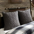 thumbnail image 3 of Ensemble de Couette Jacquard en Coton Marron/Très Grand, 3 of 5