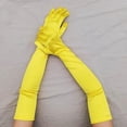 thumbnail image 5 of Nvzi Guantes de satén de estilo ópera, de talla clásica para adultos, de 21,7" (amarillo claro), 5 of 5