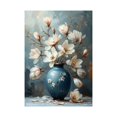 thumbnail image 5 of Mudket Framed,Canvas Wall Art,Ready to Hang,Blue Vase Still Life Floral Canvas Print, Vintage Botanical Wall Decor, Floral Pictures, for Bedroom Living Room Office Decor - 12"L x 8"W, 5 of 10