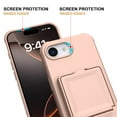 thumbnail image 3 of Allytechgroup iPhone 16e Case with Card Slots & Makeup Mirror, Rugged Shockproof Kickstand Bumper  Protective Hard PC Cover Phone Case for Apple iPhone 16e, Rosegold, 3 of 7