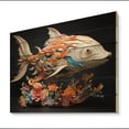 thumbnail image 2 of Designart "Of Colors Fishing Whale wall art I" Animals Print on Natural Pine Wood, 2 of 5