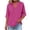 Hot Pink, variant on Loose Button Shirt Top Stand Solid Color Sleeve Bamboo Nodes Cotton Collar Slim Fitted Casual Women's Shirt Women's Shirt Breathable Soft Tunic Tops Hot Pink 5Xl