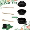 thumbnail image 2 of HLONK 1set  Ramen bowl  Ramen Cooker Noodles bowl set Microwave oven Safe Noodle with spoon Chopsticks fork University College Dorm Room Essentials for girls and boys Black  Beige color 2, 2 of 7