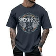thumbnail image 2 of Mens T Shirt Casual Slim Fit Crewneck Streetwear Pullover Tees Short Sleeve Performance Tee for Gym Tennis, 2 of 4