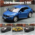 thumbnail image 2 of 1:36 Volkswagen T-Roc Toy Car Model Diecast Alloy Sport SUV Vehicle Miniature Pull Back Collection Gift for Boy, 2 of 9