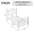 thumbnail image 3 of EBERY Twin Metal Platform Bed Frame with Headboard and Footboard, Sturdy Steel Slat Support, Easy Assembly, White, 3 of 8
