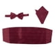 thumbnail image 1 of Corbata de Lazo de Satén Sunnimix Vino Pañuelo Fajín Rojo, 1 of 8