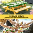 thumbnail image 6 of St. Patrick's Day Table Cloths for 4 Foot Rectangle Tables, Spring Green Shamrock Leaves Beige Patio Waterproof Elastic Fitted Tablecloths, Washable Rectangular Table Cover for Camping, 6 of 8