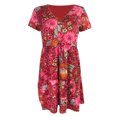 thumbnail image 4 of Babysbule Woman Summer Dresses Fashion Women Loose V-Neck Summer Color Matching Short Sleeve Dress, 4 of 5