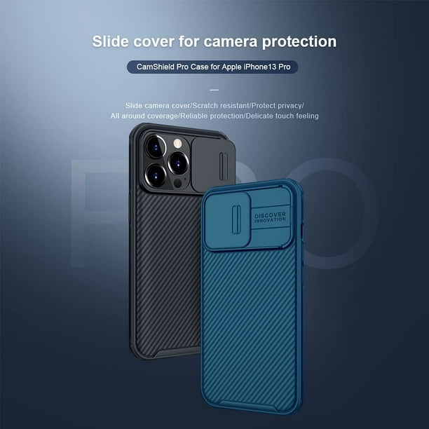 Coque iPhone 13 Pro Max Antichoc Anti-Rayures Housse avec Cache Camera Etui  iPhone 13 Pro Max Protection Case (Bleu, iPhone 13 Pro Max)