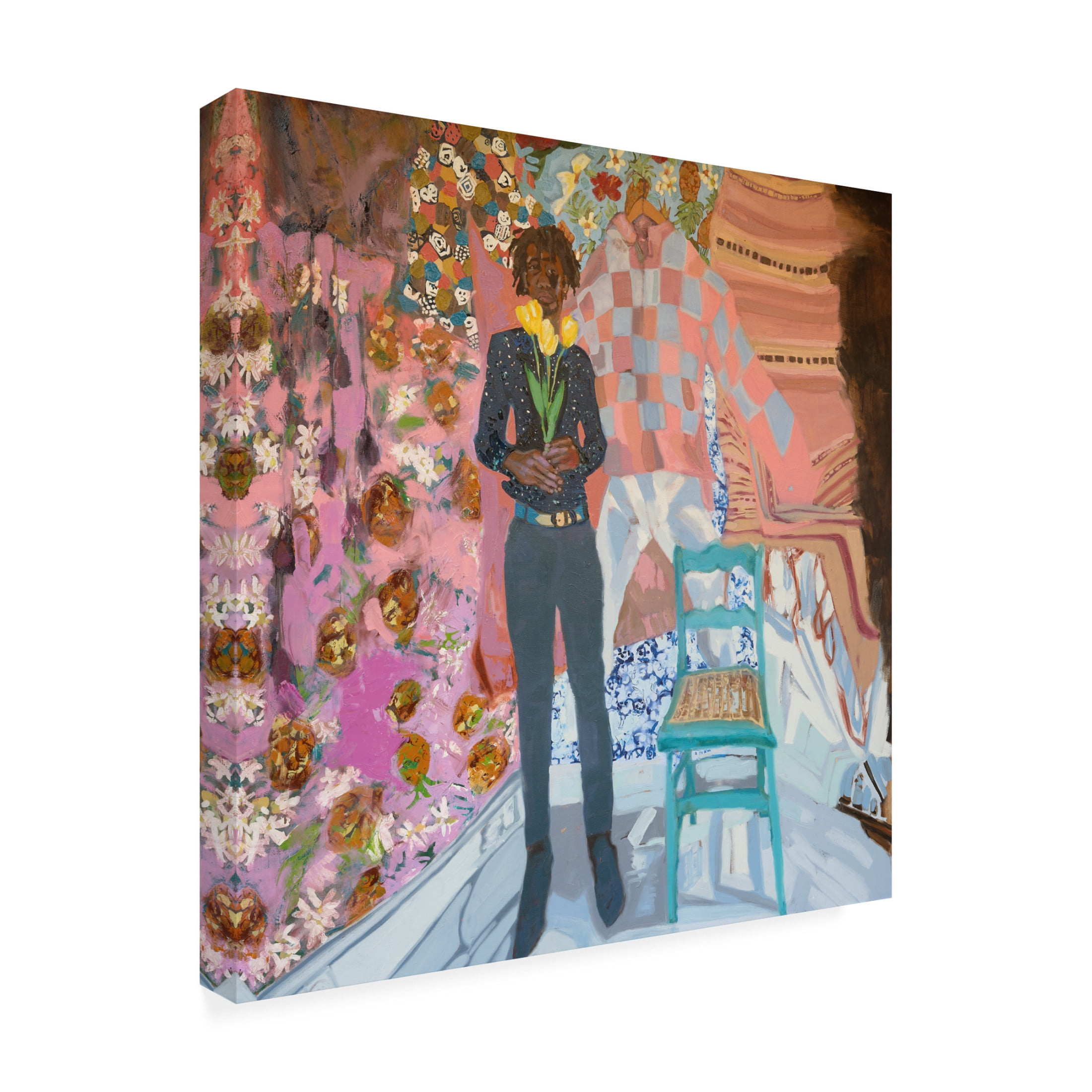 Canvas Wall Art - Erin McGee Ferrell 'Some Flowers For You' Wall Art for Living Room, Bedroom, or Office Décor by Trademark Fine Art - 18 x 18 Inches