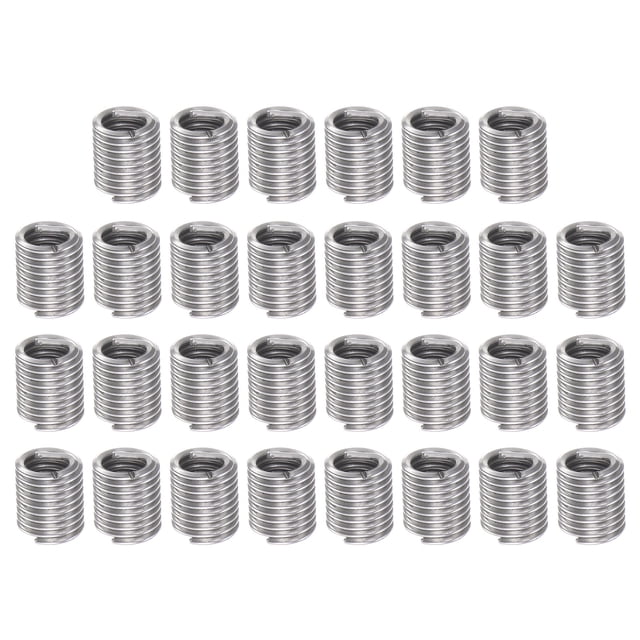 30uds Alambre Roscados Insertos 10#-24 UNC 2D 9.6mm 304 Inoxidable Acero Helicoidal Espiral Alambre Rosca Manguito
