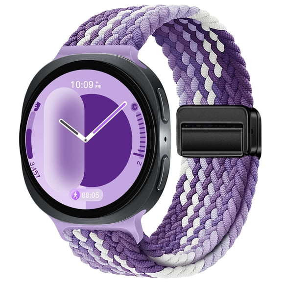 Sport Magnetic Bands Compatible with Samsung Galaxy Watch 8 Band 40mm 44mm/Galaxy Watch 8 Classic 46mm/Galaxy Watch Ultra/Ultra Band 47mm,Stretchy Nylon Braided Strap Wristband for Women Men