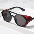 thumbnail image 3 of Gafas de sol de moda punk con doble haz, gafas de personalidad retro con forma de rana, 3 of 5