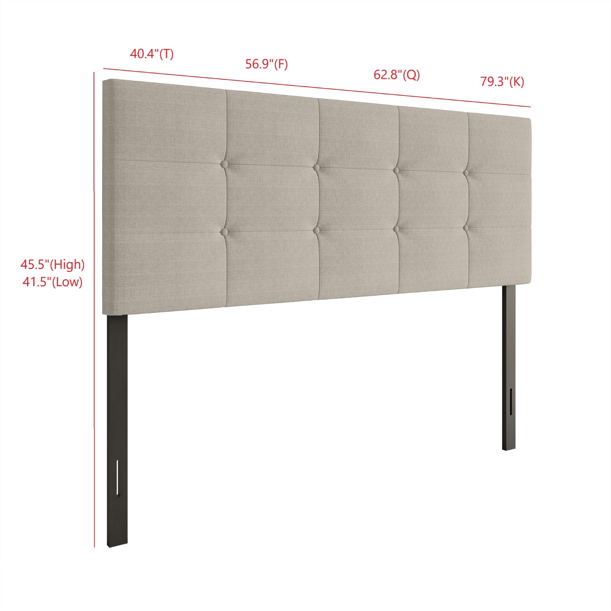 Home Design Gina Upholstered Headboard with Altoona Dresser and 2 Nightstands; Bedroom Set