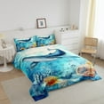 thumbnail image 3 of Erosebridal Ensemble de Literie Baleine Océan pour Tout-Petit, Insert de Couette Animal Marin, Réversible 2 Pcs, 3 of 7