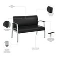 thumbnail image 4 of Bush Business Furniture Arrive Waiting Room Loveseat with Arms in Black Vinyl, 4 of 10