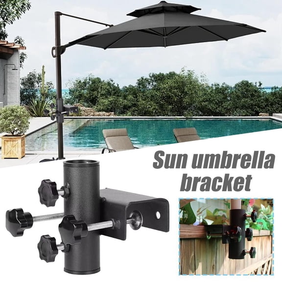 QHUDLV Steel Umbrella Deck Mount,Heavy Duty Patio Umbrella Patio Umbrella Replacement Parts,Patio Umbrella Base,Ou