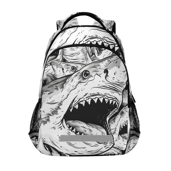 ALAZA Big Shark Kids Backpack Elementary School Bag Children Bookbag Travel Rucksack