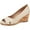 Beige, variant on CHARTER CLUB Womens Black 1/2" Platform Crisscross Strap Cork-Like Padded Toniie Round Toe Wedge Slip On Slide Sandals Shoes 10 M