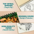 thumbnail image 2 of Netecom Wicked Skulls Coloring Book Spiral Bound For Adults, A5 Wooden Cover, 30 Dark Coloring Pages in Intricate Skull Designs for Stress Relief and Relaxation, 2 of 6