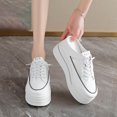 thumbnail image 5 of Willtoo Women's Mesh Platform Slip-On Mules, Thick Sole Height Increasing Lace-Up Backless Sneakers, Lightweight Breathable Casual Wedge Shoes, 5 of 6