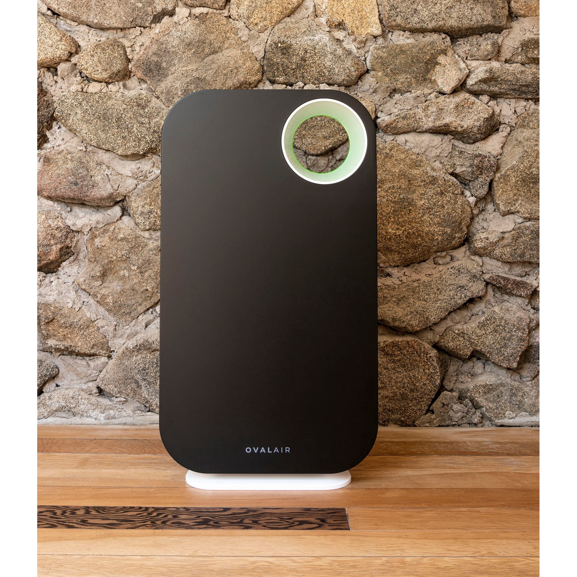 OVAL AIR 3-Stage H13 True HEPA 5-in-1 Air Purifier for Rooms up to 600 sq. ft. reduces Allergies, Asthma, Pets, Odor, Smoke, Deco Jet Black, AIR1000I