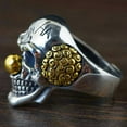 thumbnail image 5 of ZMY Home Clown Skull Ring Stainless Steel Handmade Jewelry Cool Punk Rock Joker Ring (9), 5 of 6
